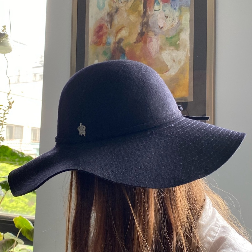 Navy Blue 100% Wool Hat